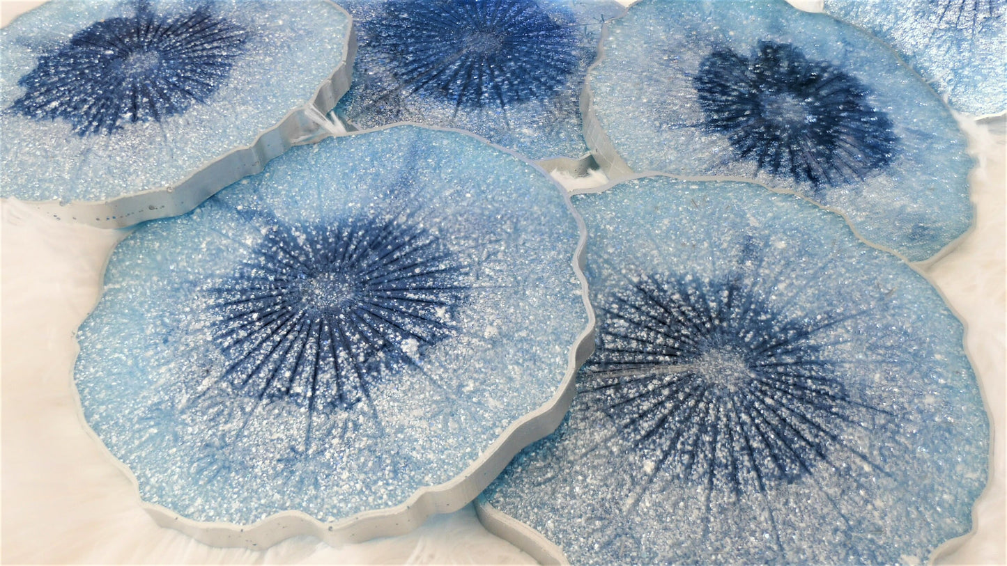 Geode dandelion coasters .Agate square shape coasters for glasses, jewelry or decorative use.Perfect housewarming, wedding, birthday gift