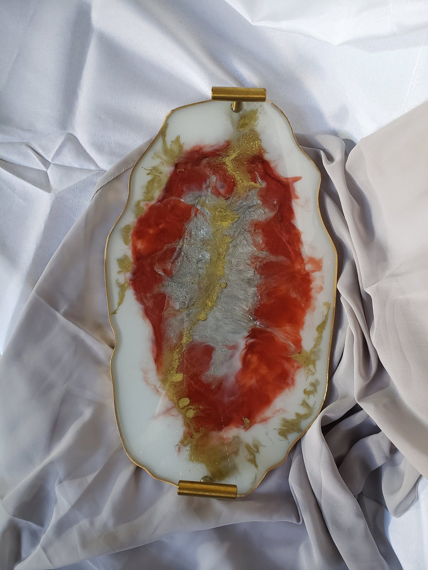 Serving tray. Agate geode shape tray multi use platter . Home décor or mantel art, Candle or jewelry tray. Housewarming, wedding gift