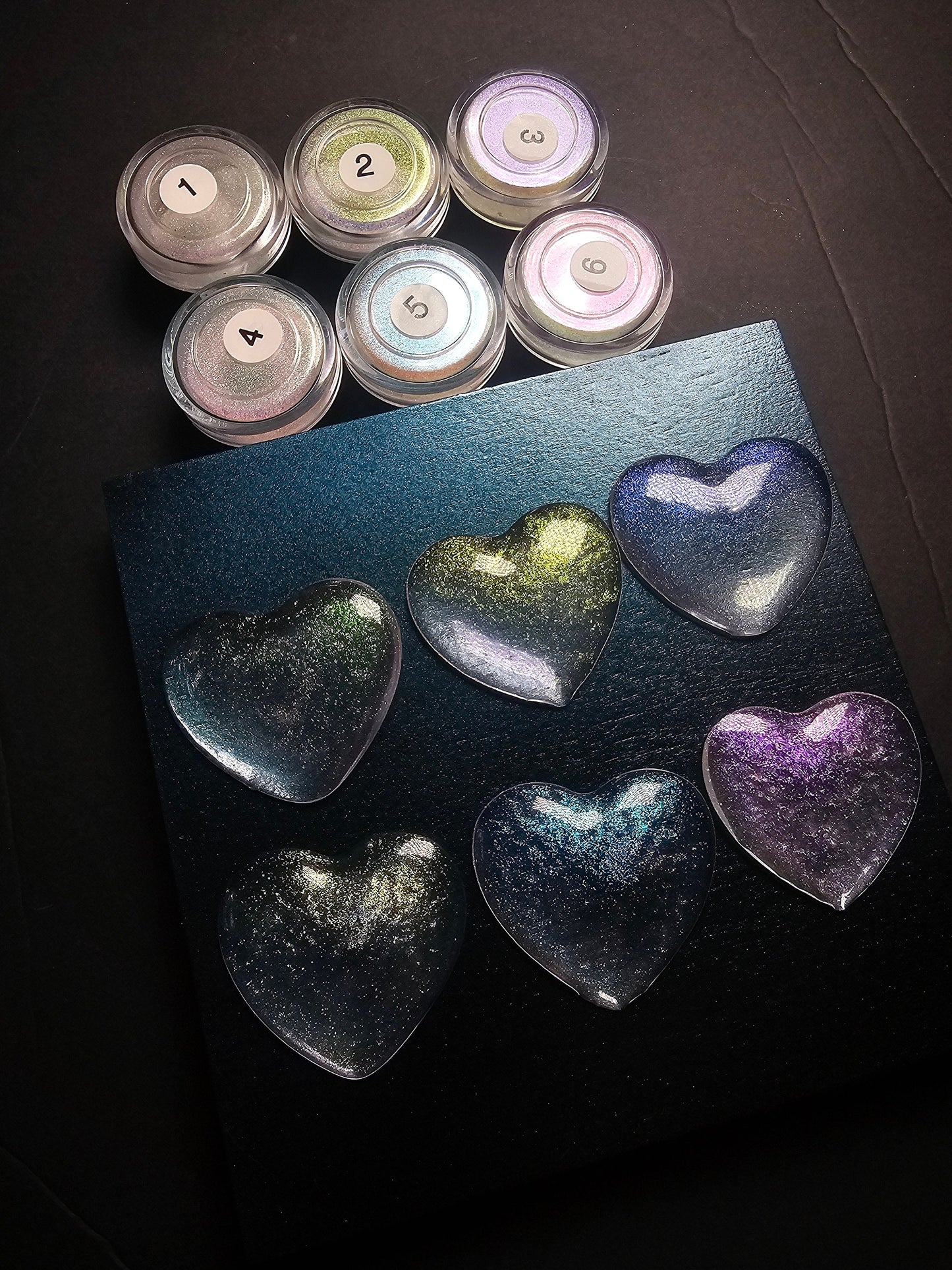 Bright Aurora powder pigment. Beautiful unicorn multicolor shimmer effect.Non sink. Arts and crafts, nail art, diy polish and art pigment