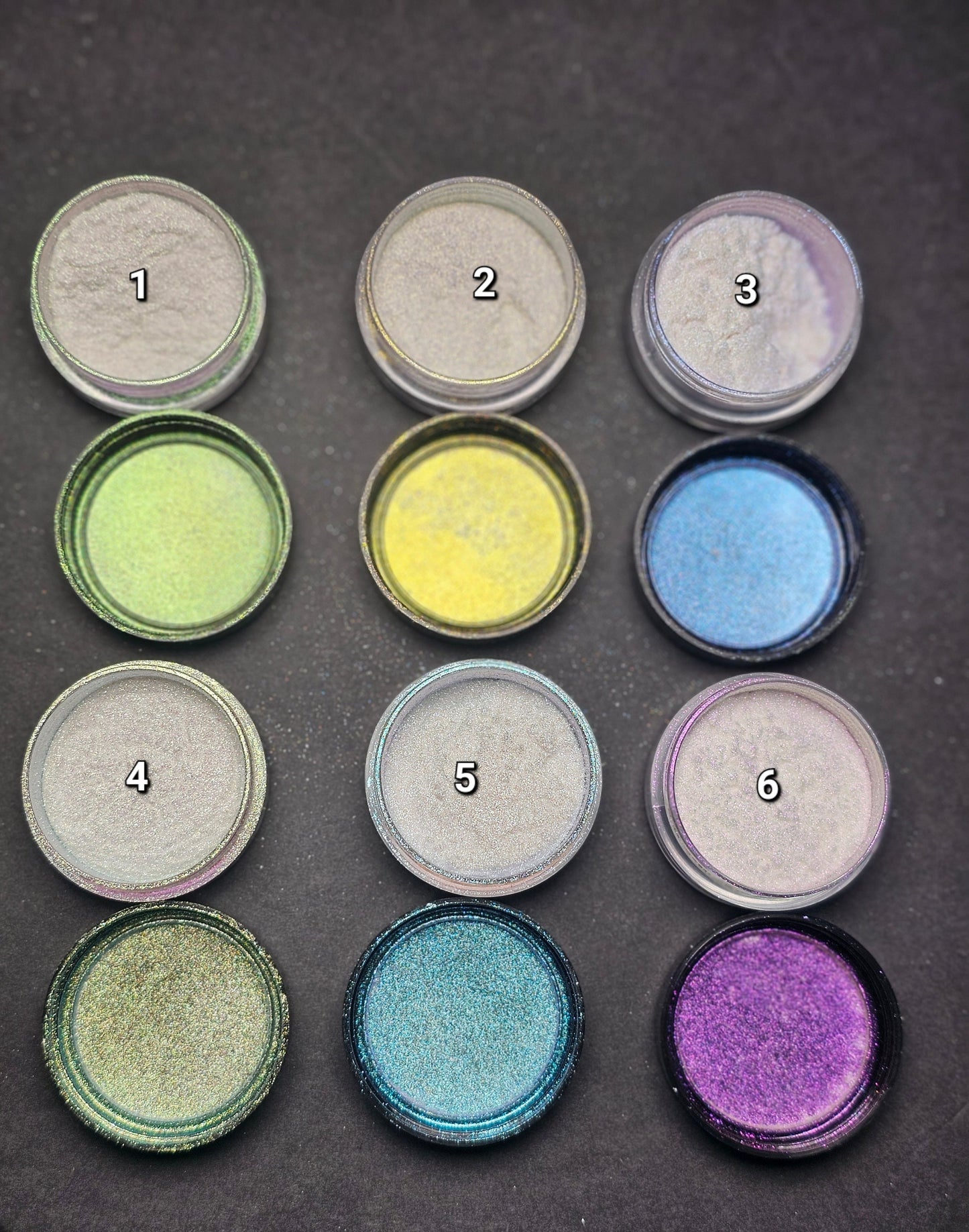 Bright Aurora powder pigment. Beautiful unicorn multicolor shimmer effect.Non sink. Arts and crafts, nail art, diy polish and art pigment