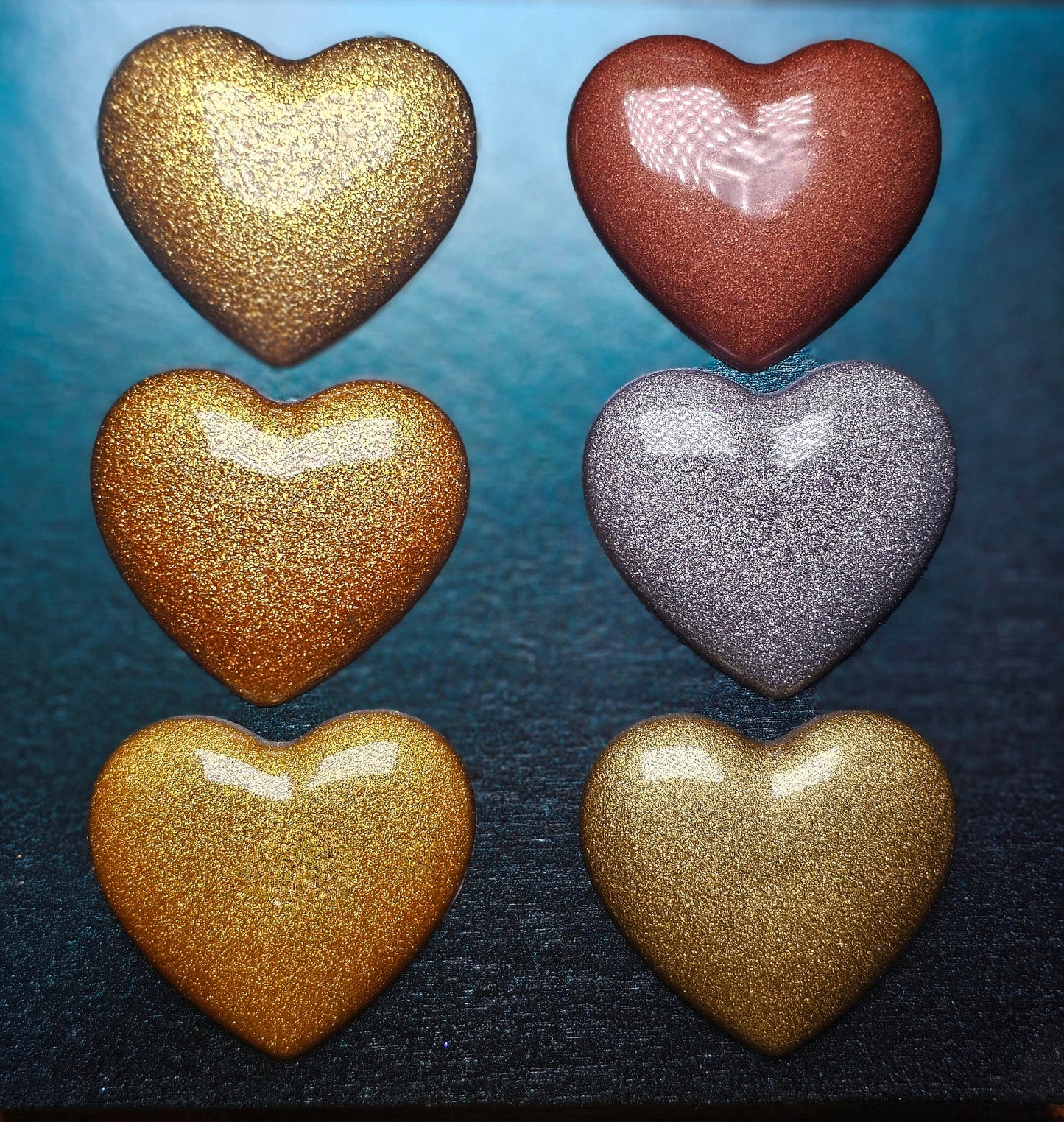 Metallic powder pigment. Metal effect. For arts and crafts, nail art, diy polish and art paint. Brush on, floating copper, silver, gold.