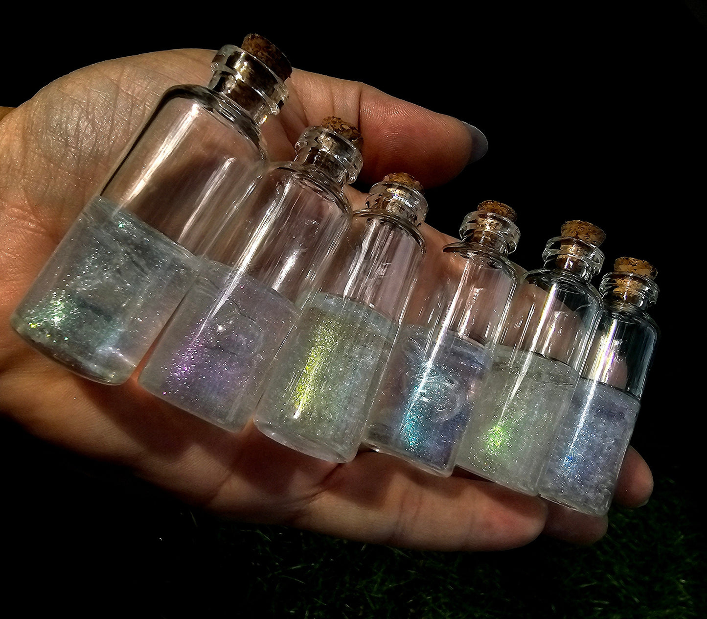 Bright Aurora powder pigment. Beautiful unicorn multicolor shimmer effect.Non sink. Arts and crafts, nail art, diy polish and art pigment