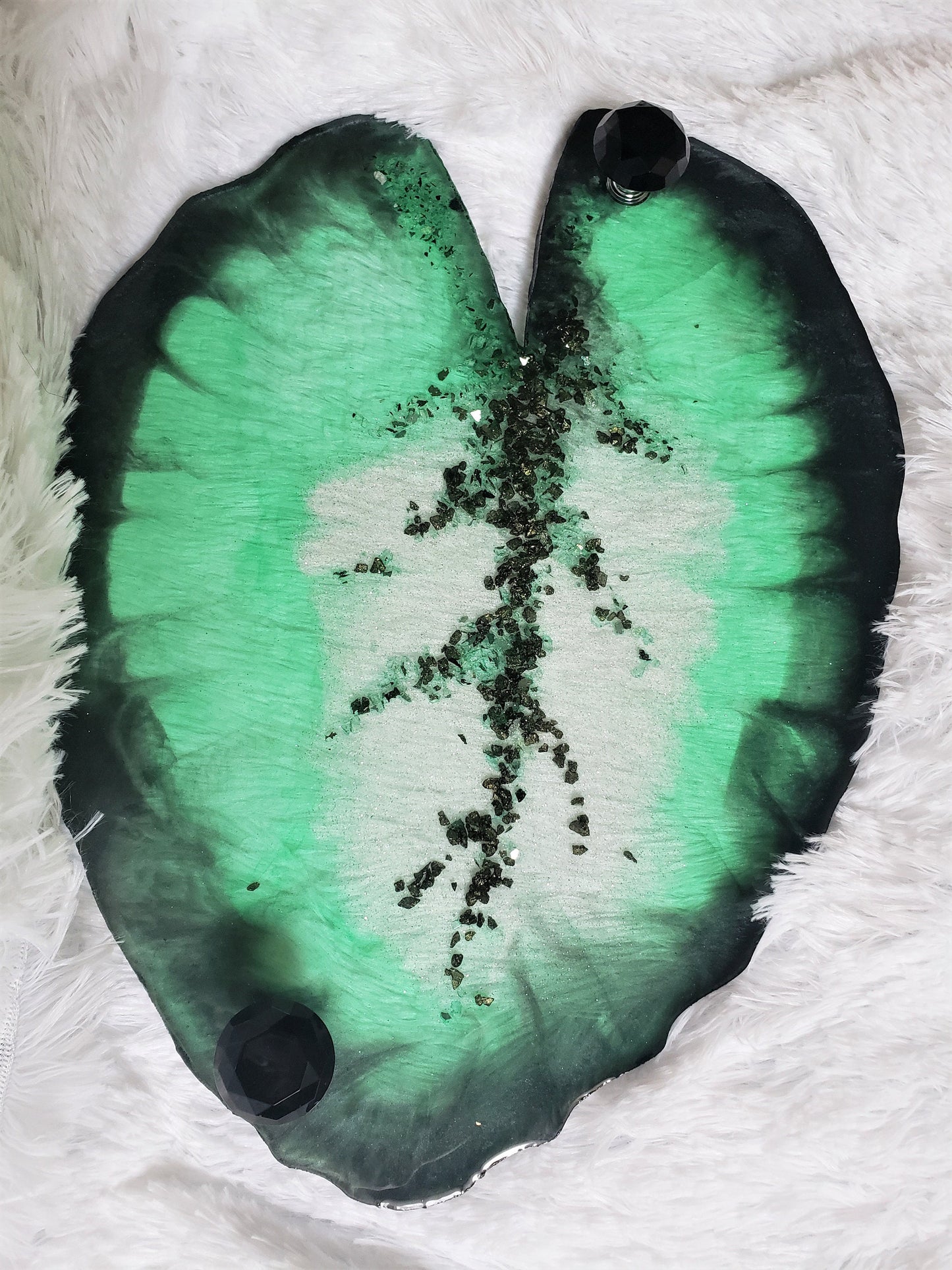 Geode resin vanity tray. Agate square shape tray with handles. Perfect home accent or housewarming gift. Jewelry storage